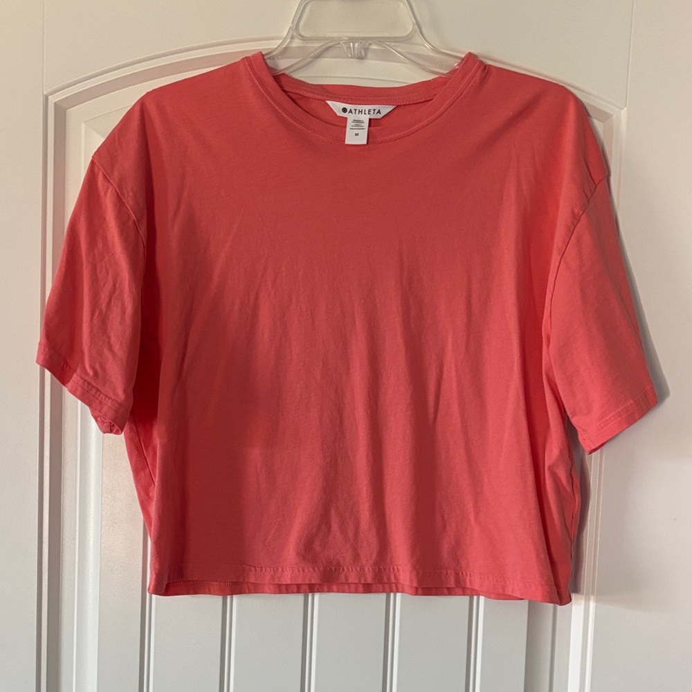 Athleta Bright Coral Short Sleeve Tee